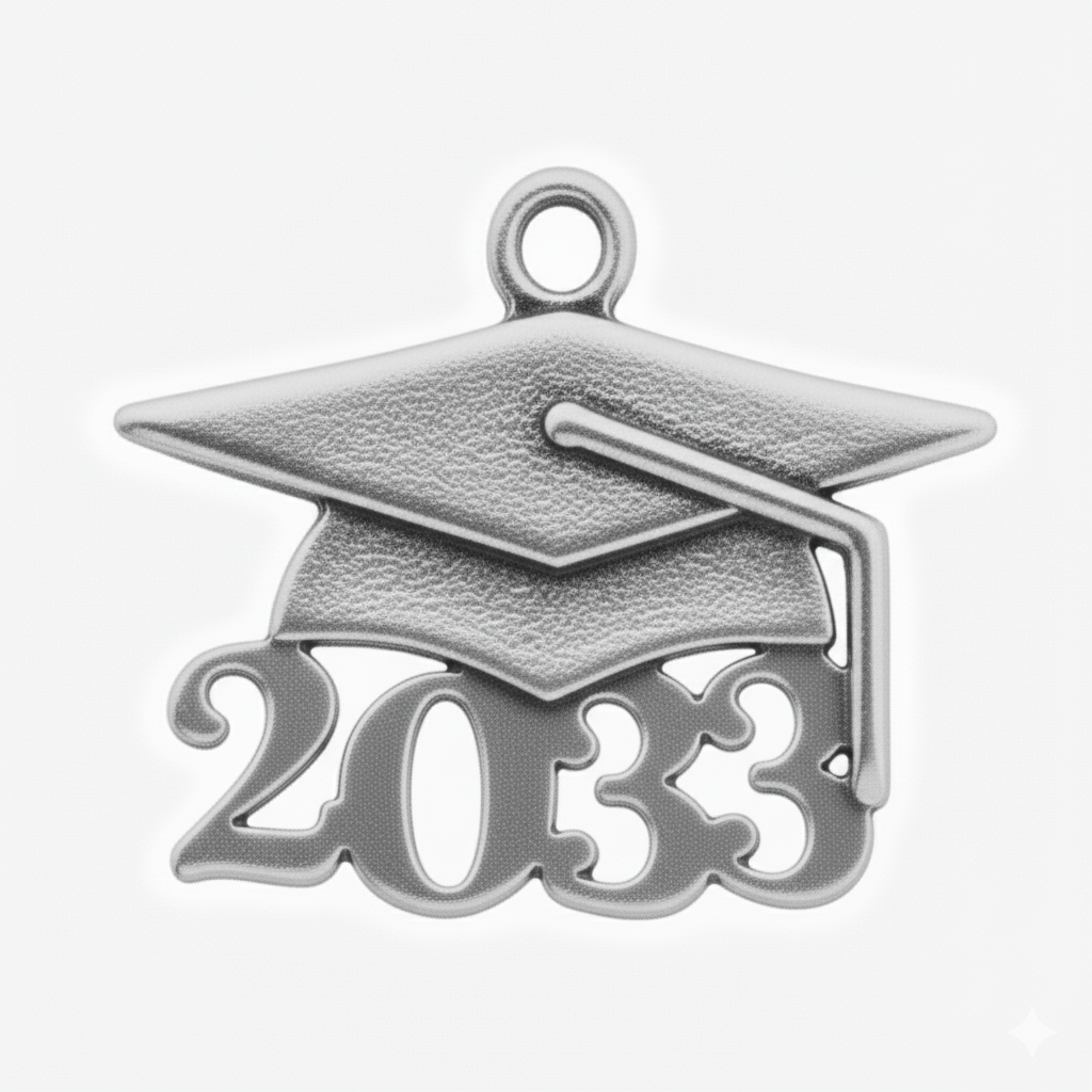 Grad Cap Year Charm