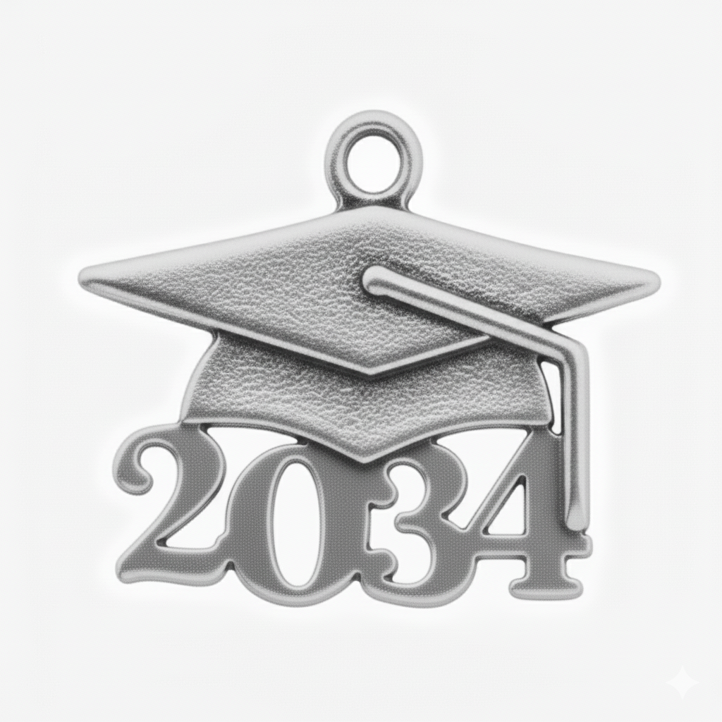 Grad Cap Year Charm