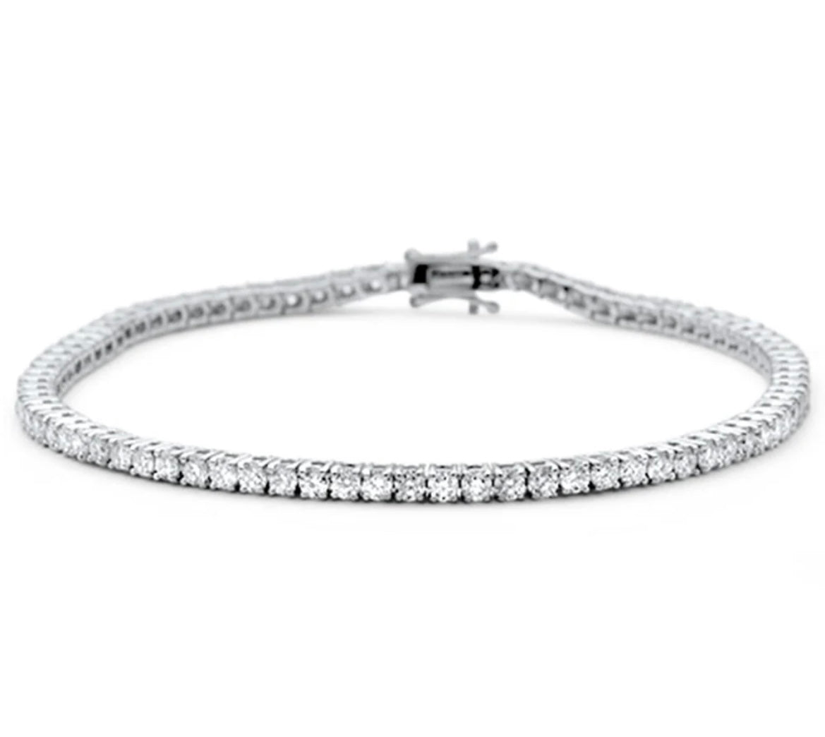 14K White Gold 0.98ct Diamond Petite Tennis Bracelet (6.1")