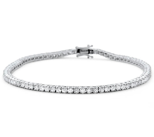14K White Gold 0.98ct Diamond Petite Tennis Bracelet (6.1")
