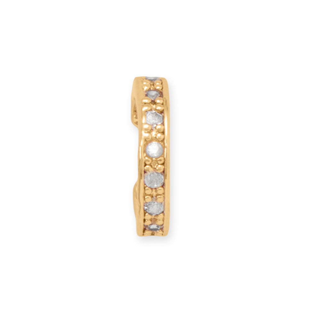 18 Karat Gold Plated CZ Fashion Ear Cuff
