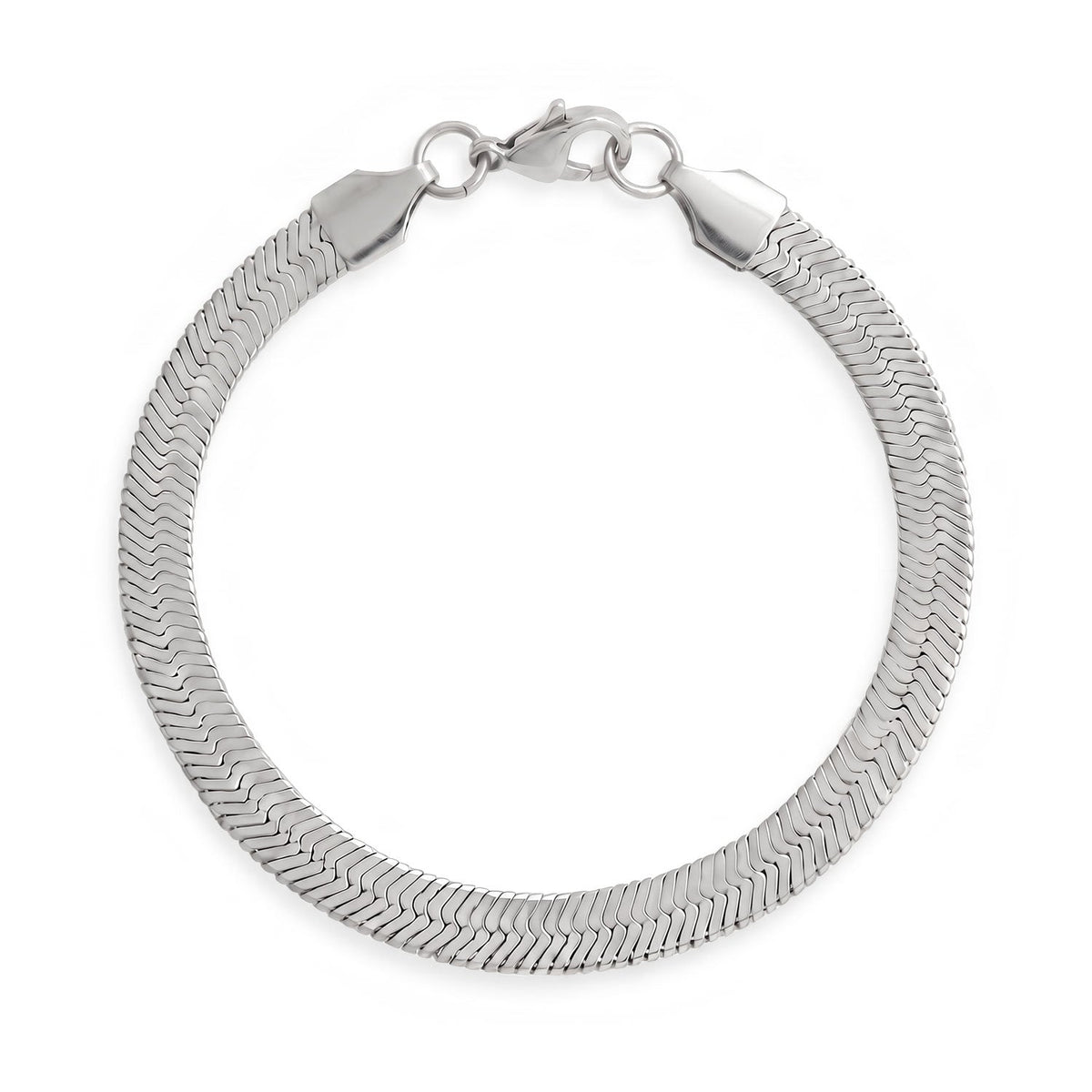 7" Stainless Steel 5.5mm Herringbone Bracelet