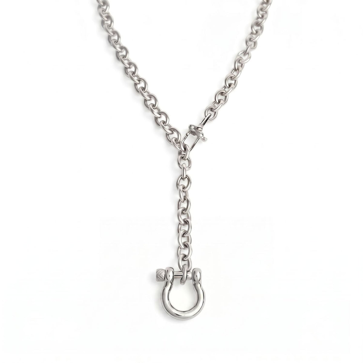 Adjustable 22" Stainless Steel Horse Bit Necklace