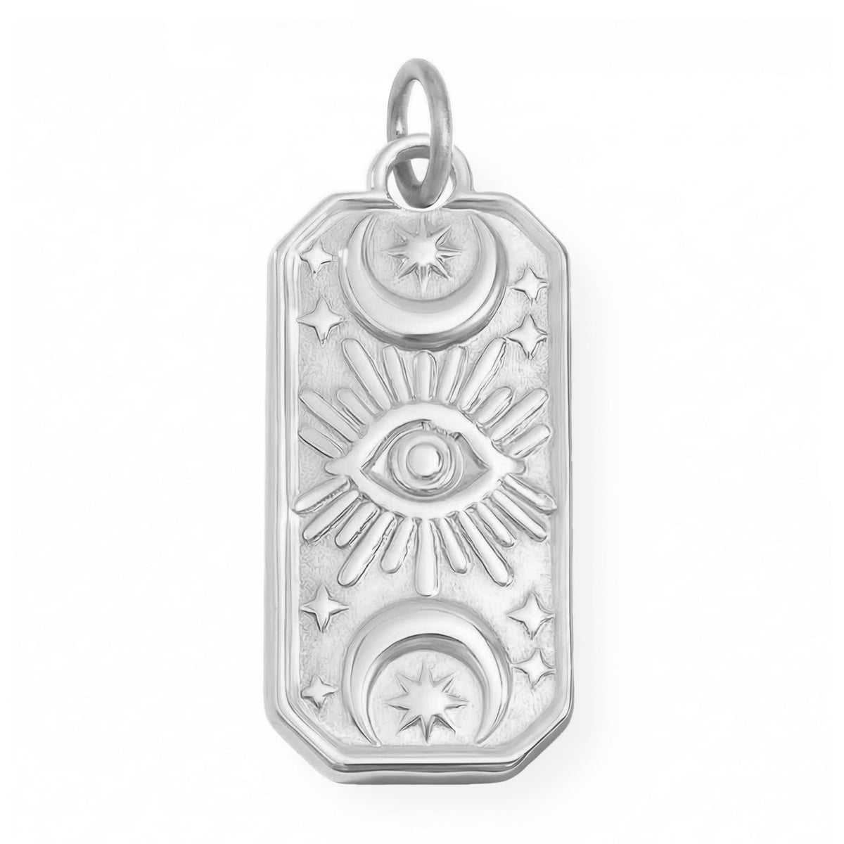 Stainless Steel Mystic Eye Rectangular Charm