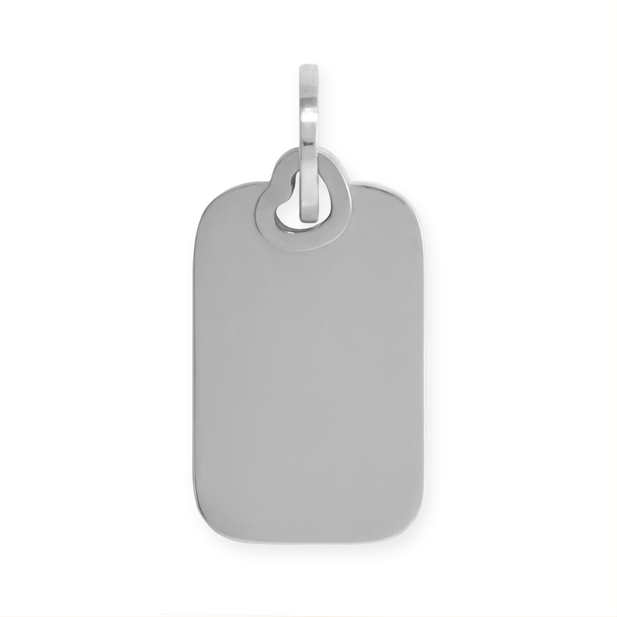 Stainless Steel Engravable Rectangle Tag Charm