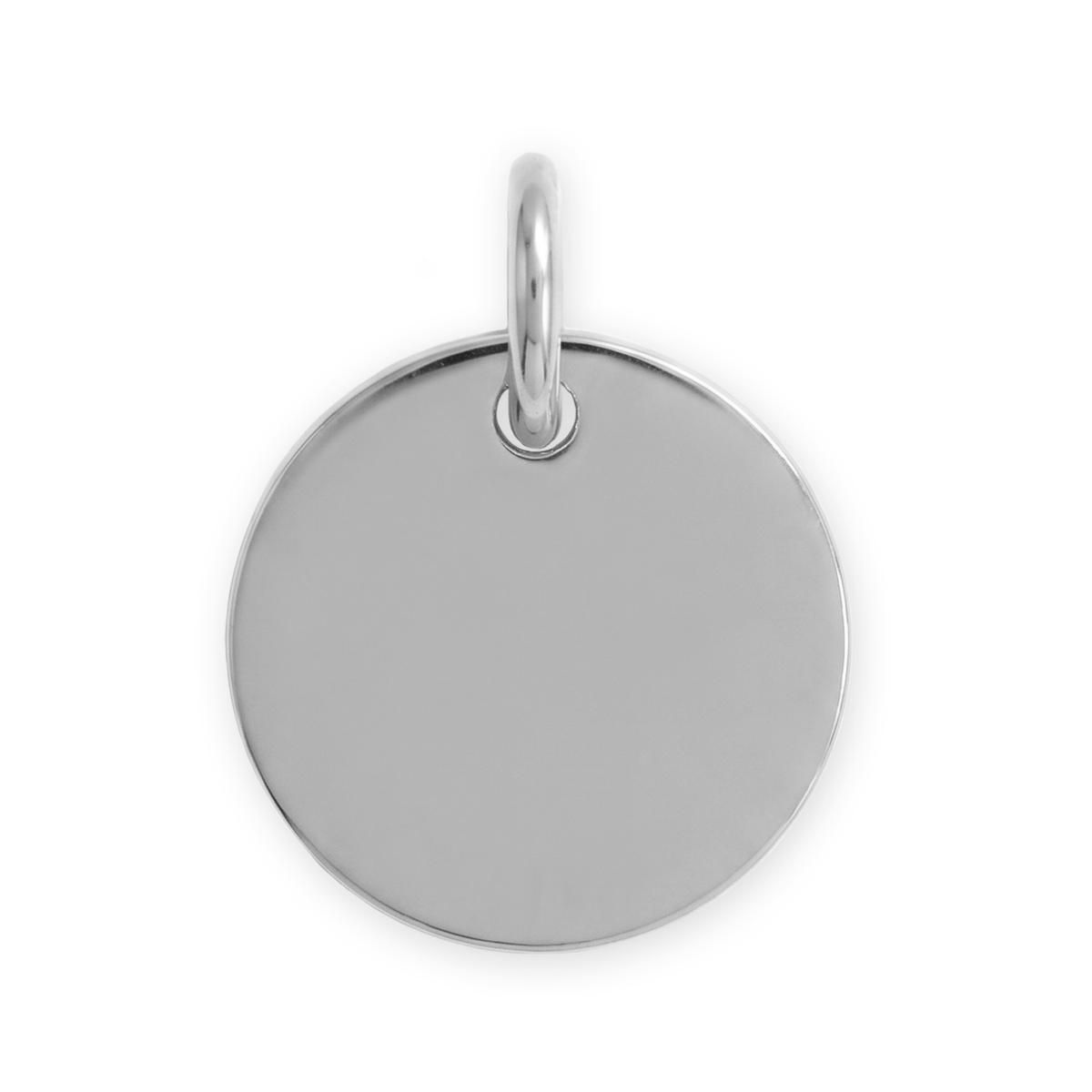 Stainless Steel 13mm Round Engravable Tag Charm