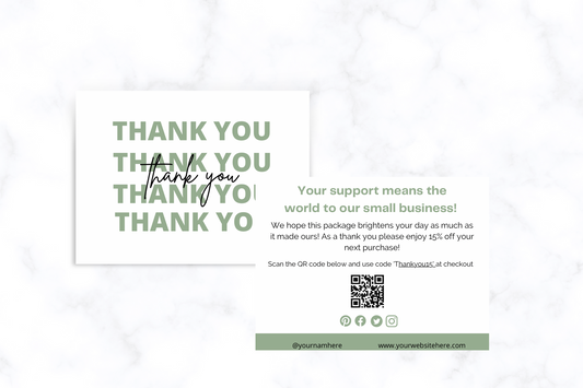 Personalized QR Thank You Card