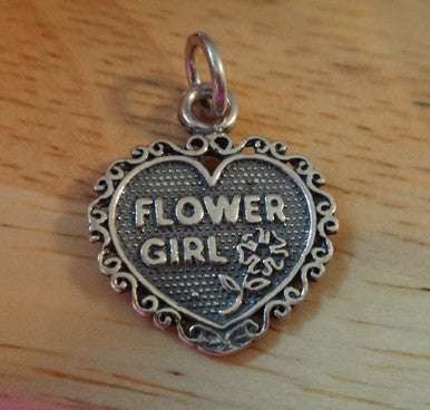 Flower Girl Heart Charm