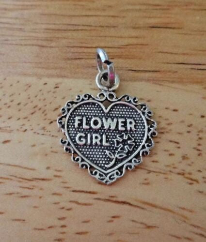 Flower Girl Heart Charm