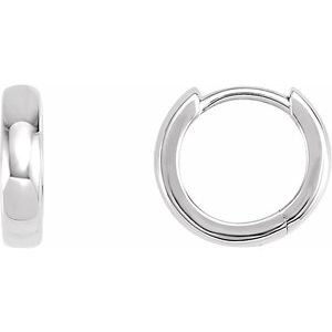 Platinum 11.5 mm Hinged Huggie Earring