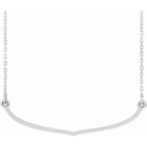 Platinum Freeform Bar 16-18" Necklace