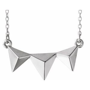 Platinum Pyramid 16-18" Necklace