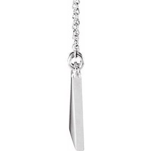 Platinum "V" 16-18" Necklace