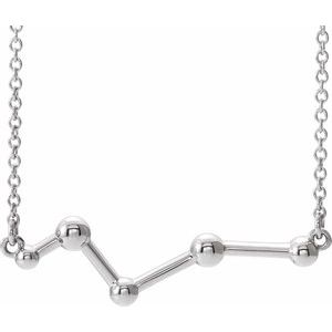 Sterling Silver Constellation Bar 18" Necklace