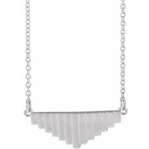 Platinum 18" Geometric Necklace