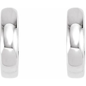Platinum 11.5 mm Hinged Huggie Earring