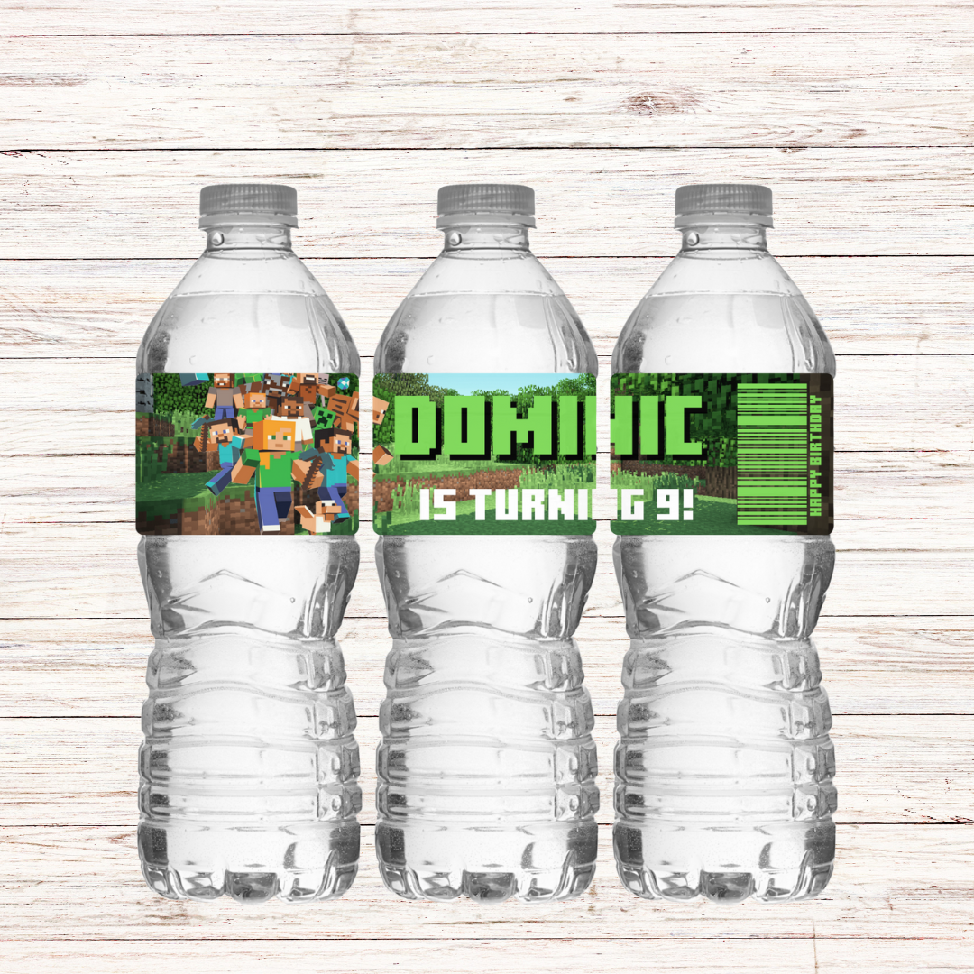 Custom Minecraft Inspired Party Favors