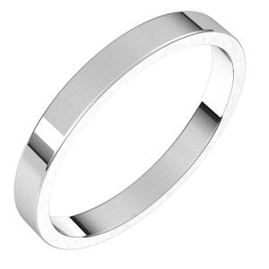 Platinum 2.5 mm Flat Band Size 5