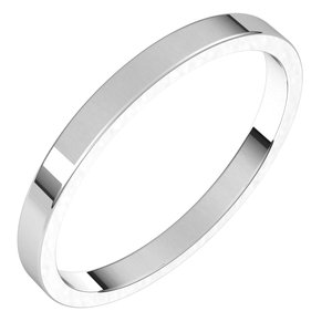 Platinum 2 mm Flat Band Size 10