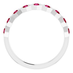 Sterling Silver Ruby Stackable Ring