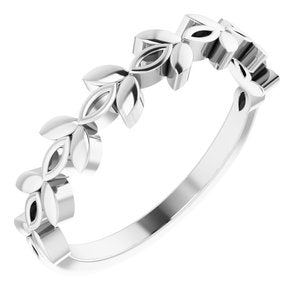 Sterling Silver Stackable Marquise Design Ring