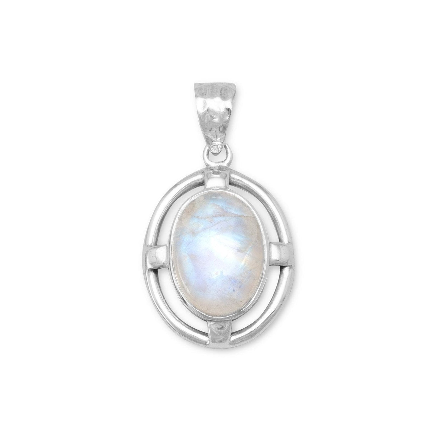 Colgante de piedra lunar arcoíris