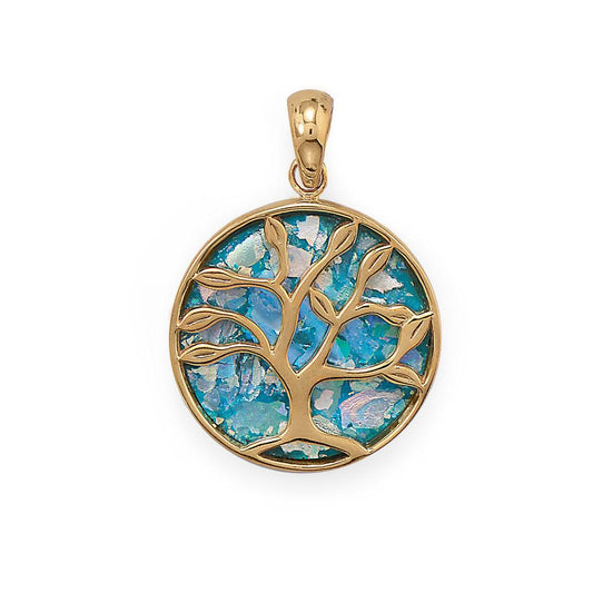 Colgante de cristal romano Árbol de la vida de crecimiento y renovación