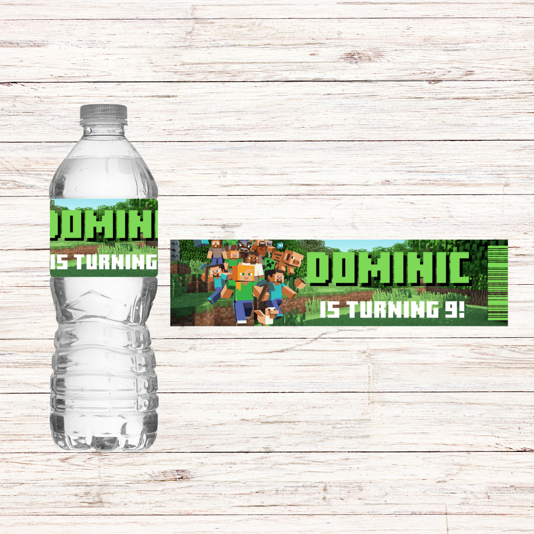 Custom Minecraft Inspired Party Favors