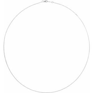 Platinum 1 mm Solid Cable 18" Chain