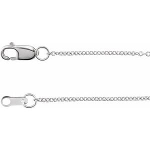 Platinum 1 mm Solid Cable 20" Chain