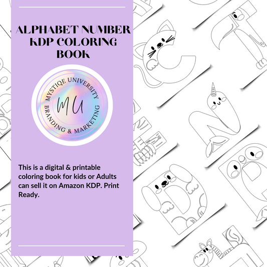 Alphabet Number KDP Coloring Book