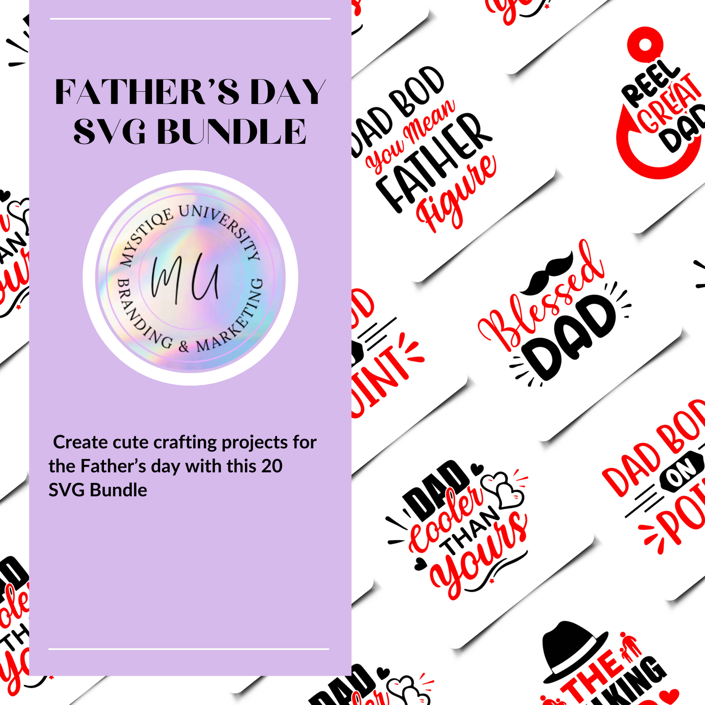 Father's Day Red SVG Bundle