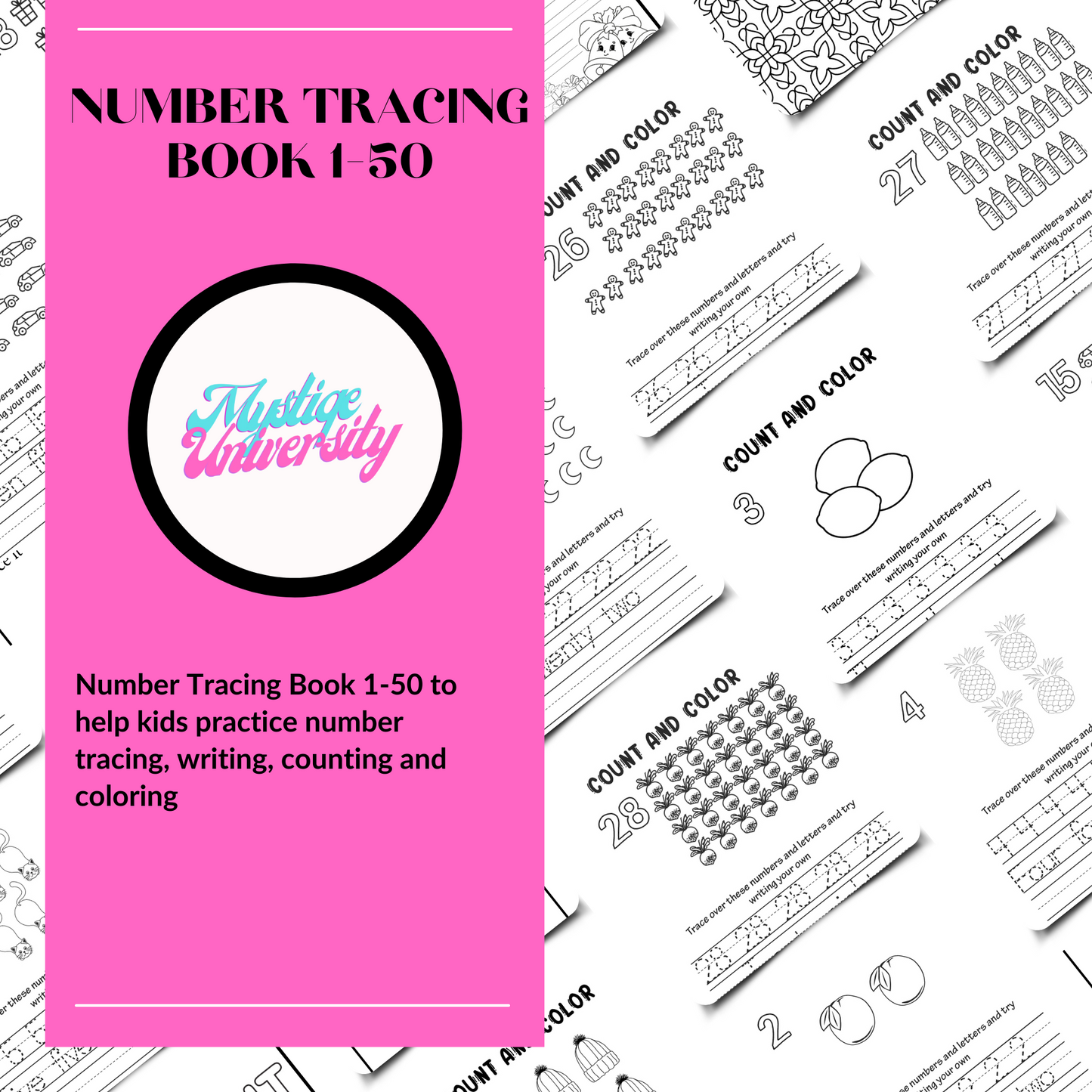 KDP Number Tracing Book 1-50