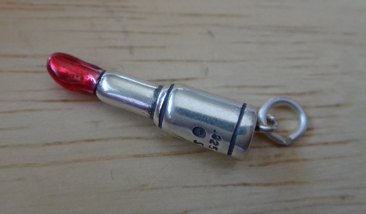 Red Enamel Lipstick Charm