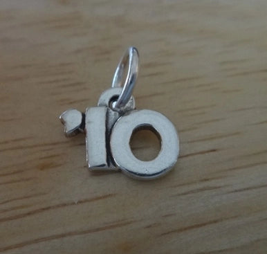 '10 School Graduation 2010 Sterling Silver Charm