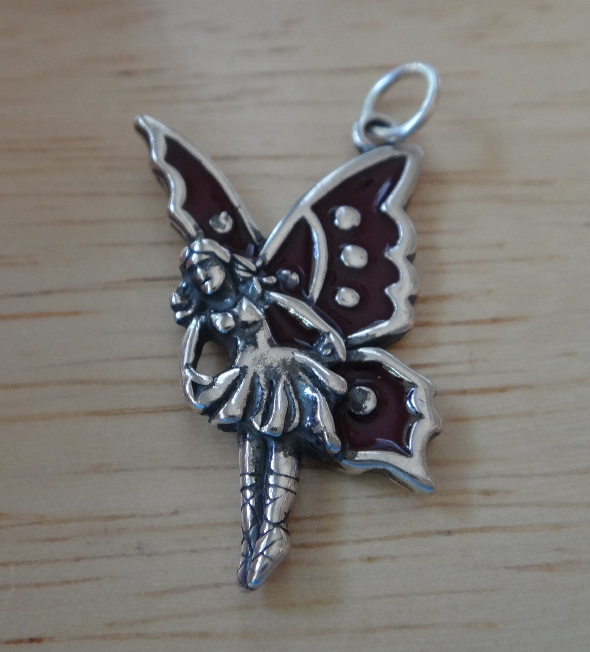 Red Enamel Fairy Charm