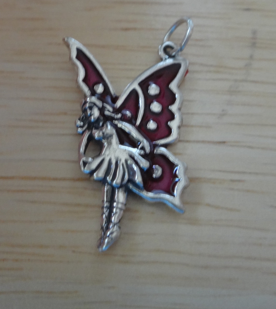 Red Enamel Fairy Charm