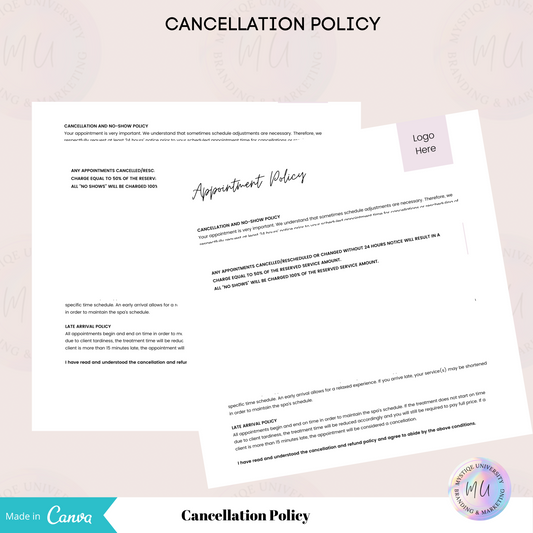 Plantilla de política de cancelación