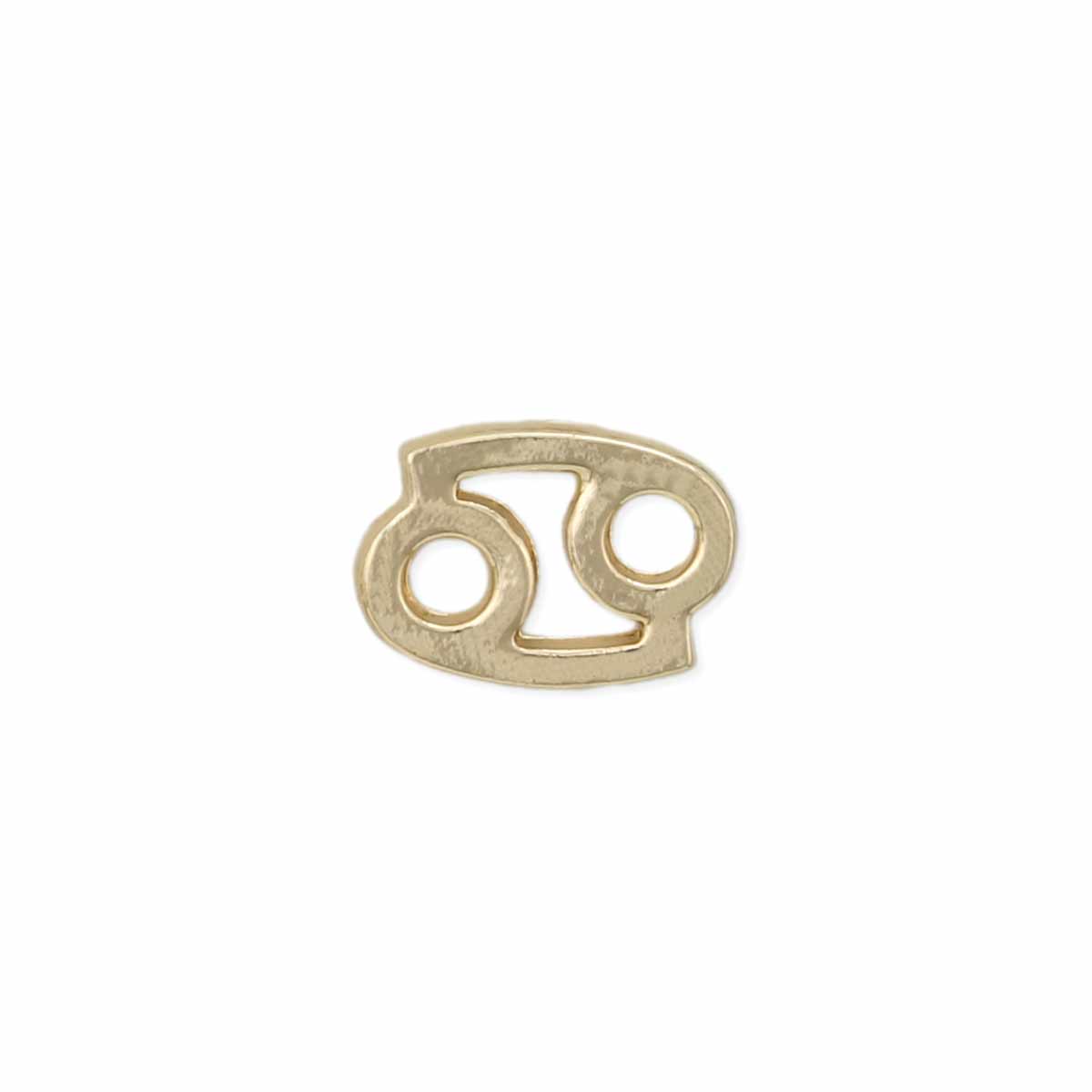 Cancer Zodiac Gold Post Earrings