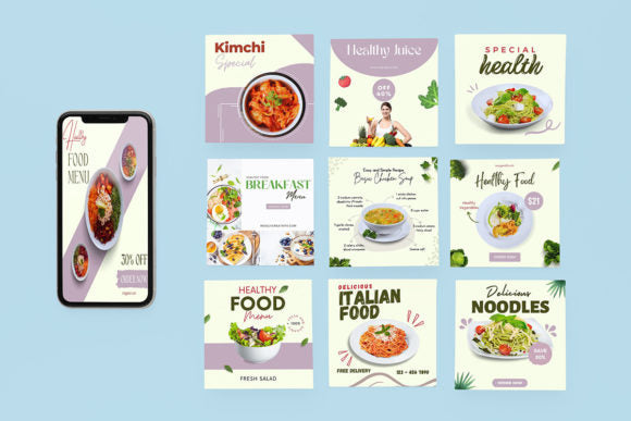 Food Blogger Instagram Templates