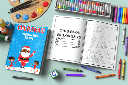 Coloring Book Cover and Pages Mockup
