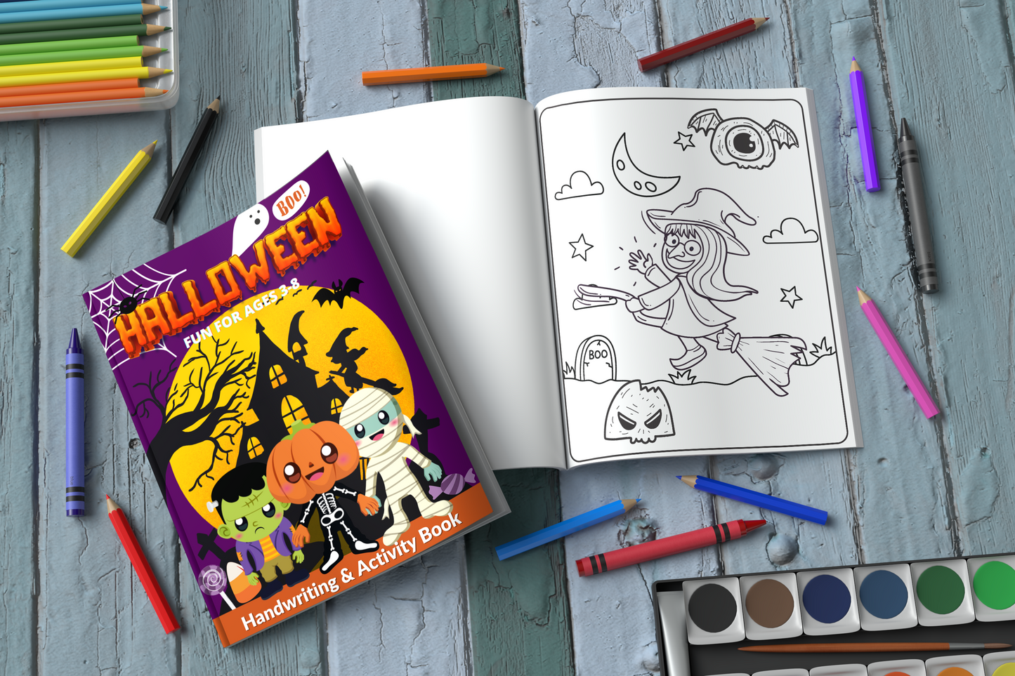 Coloring Pages and Cover Mockup