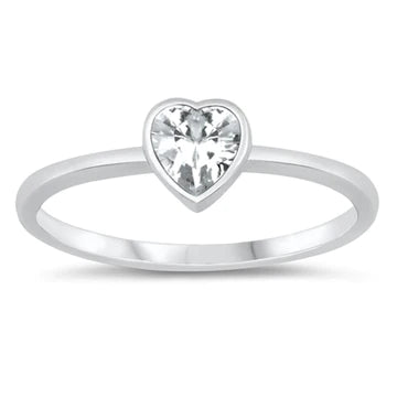 Solitaire Heart Promise Ring