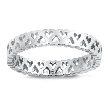 Eternity Heart Stacking Ring