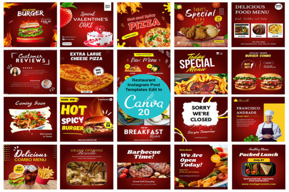 Restaurant Instagram Post Canva Template