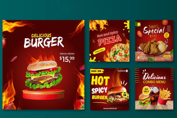 Restaurant Instagram Post Canva Template