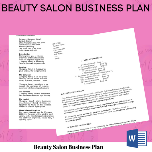Beauty Salon Business Plan