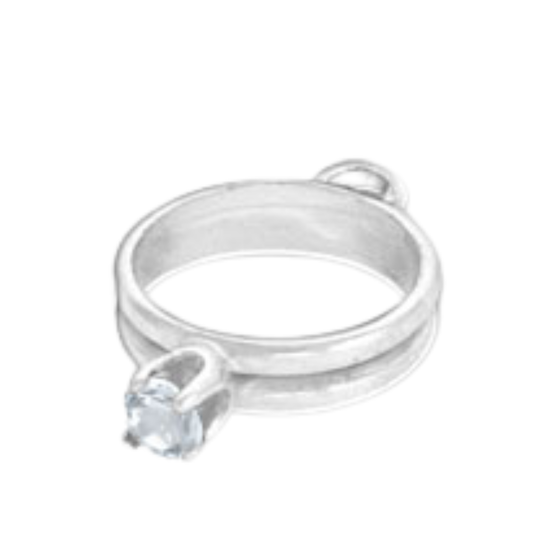 Birthstone CZ Ring Charm