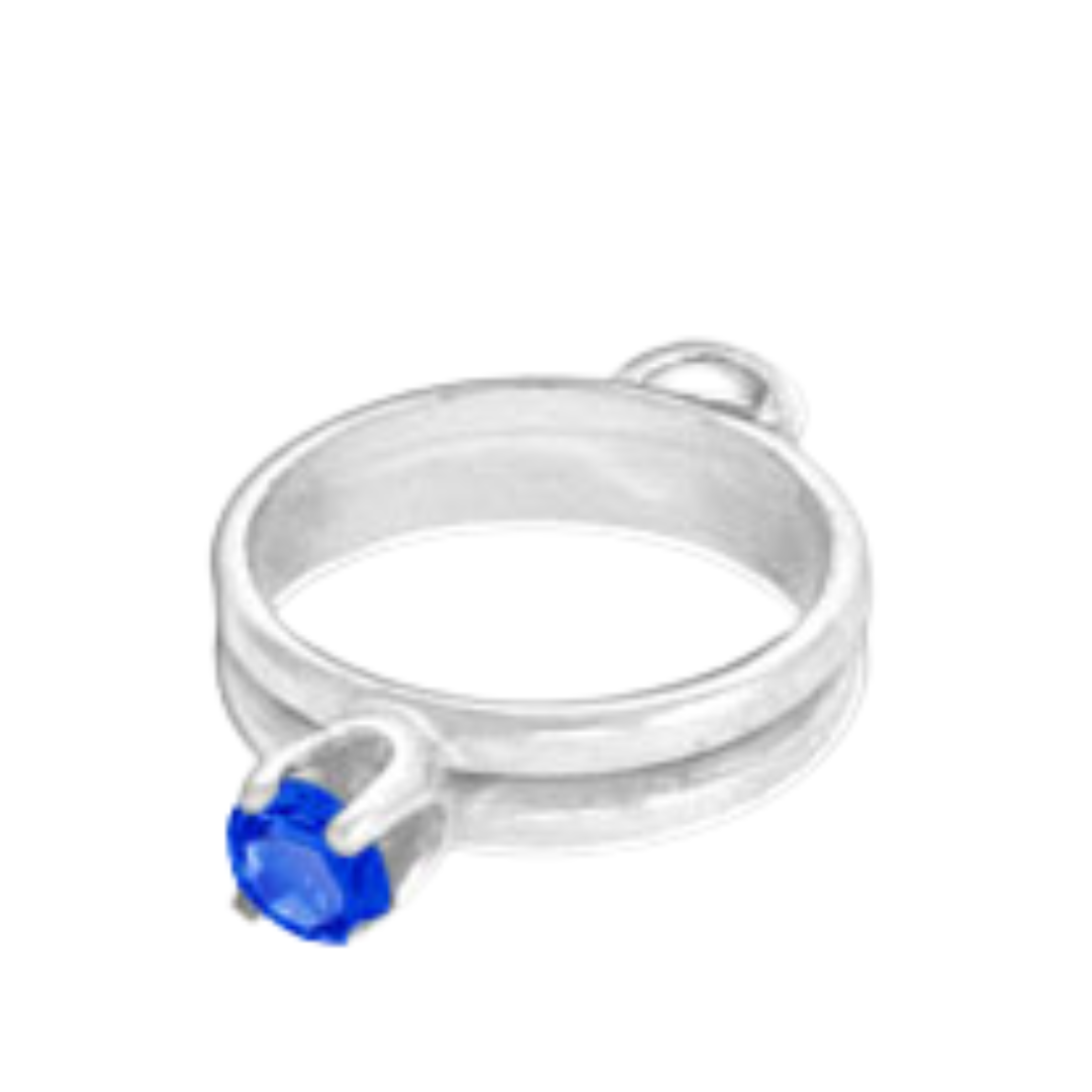 Birthstone CZ Ring Charm