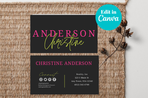 Vibrant Business Card Canva, BUS34